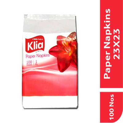 Klia Paper Napkin 1Ply 22X22 pack of 100pulls
