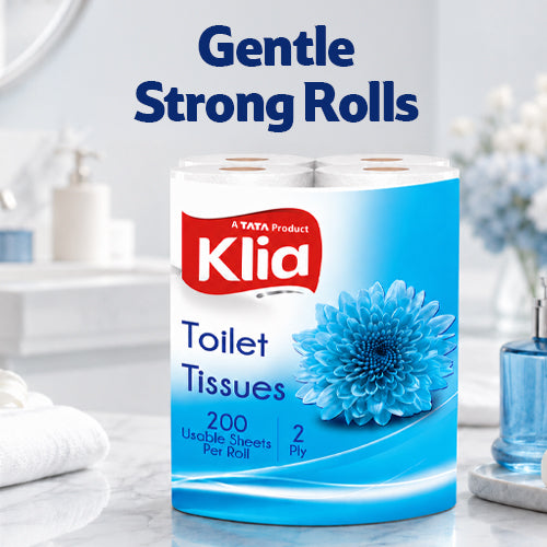 Klia Toilet Tissue 2 Ply pack of 4 rolls