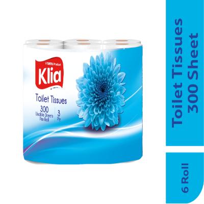 Klia Toilet Tissue 3 Ply pack of 6rolls