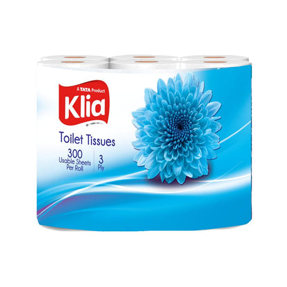 Klia Toilet Tissue 3 Ply Pack Of 6Rolls