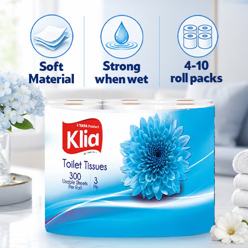 Klia Toilet Tissue 3 Ply Pack Of 6Rolls