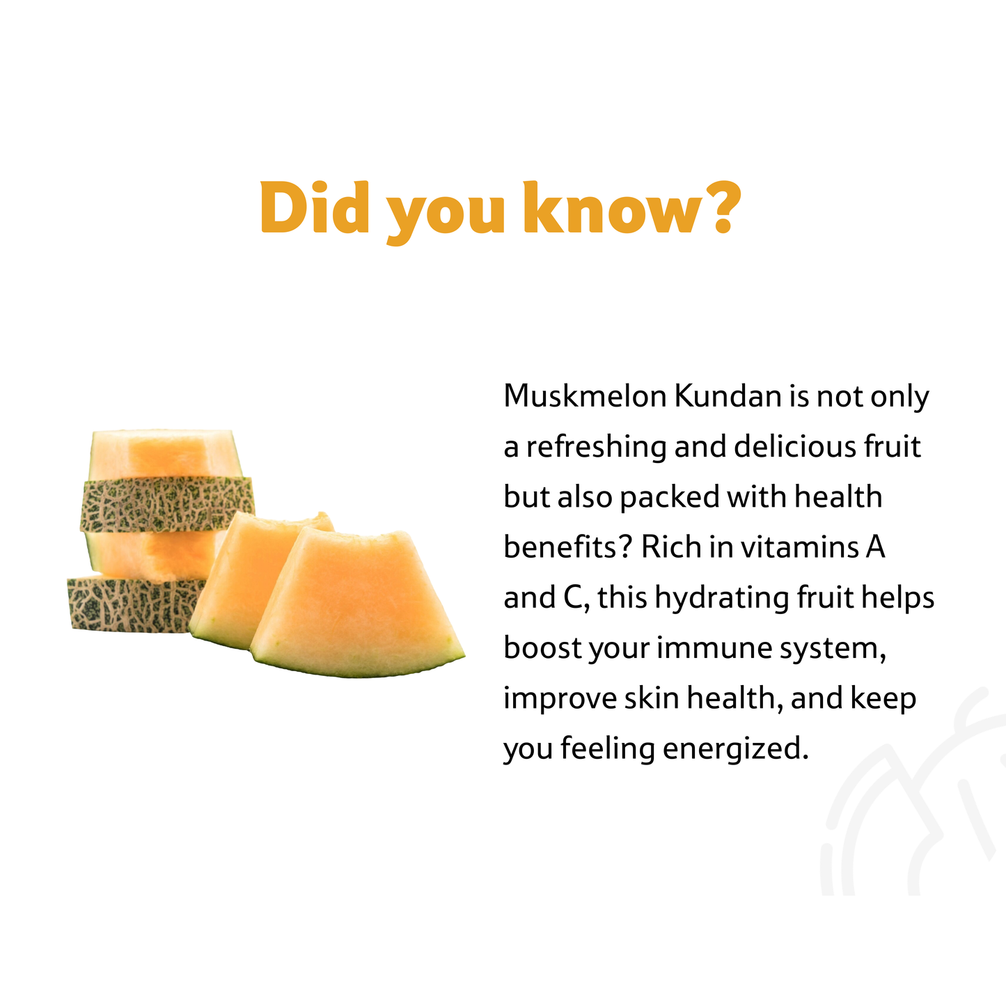 Muskmelon Kundan, ~ 750 g–1 Kg