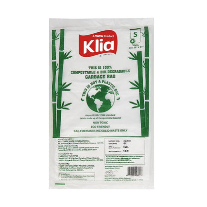 Klia Compostable Garbage Bag Small pack of 15