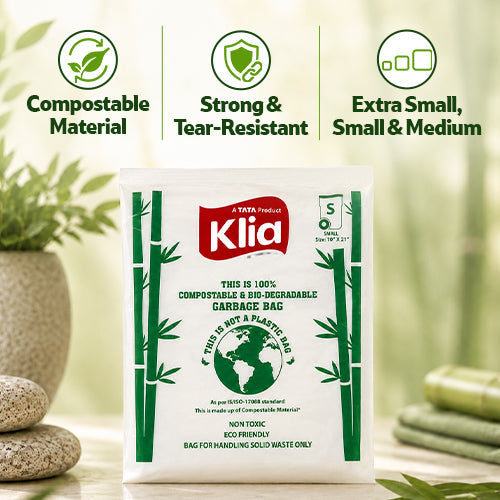 Klia Compostable Garbage Bag Small pack of 15