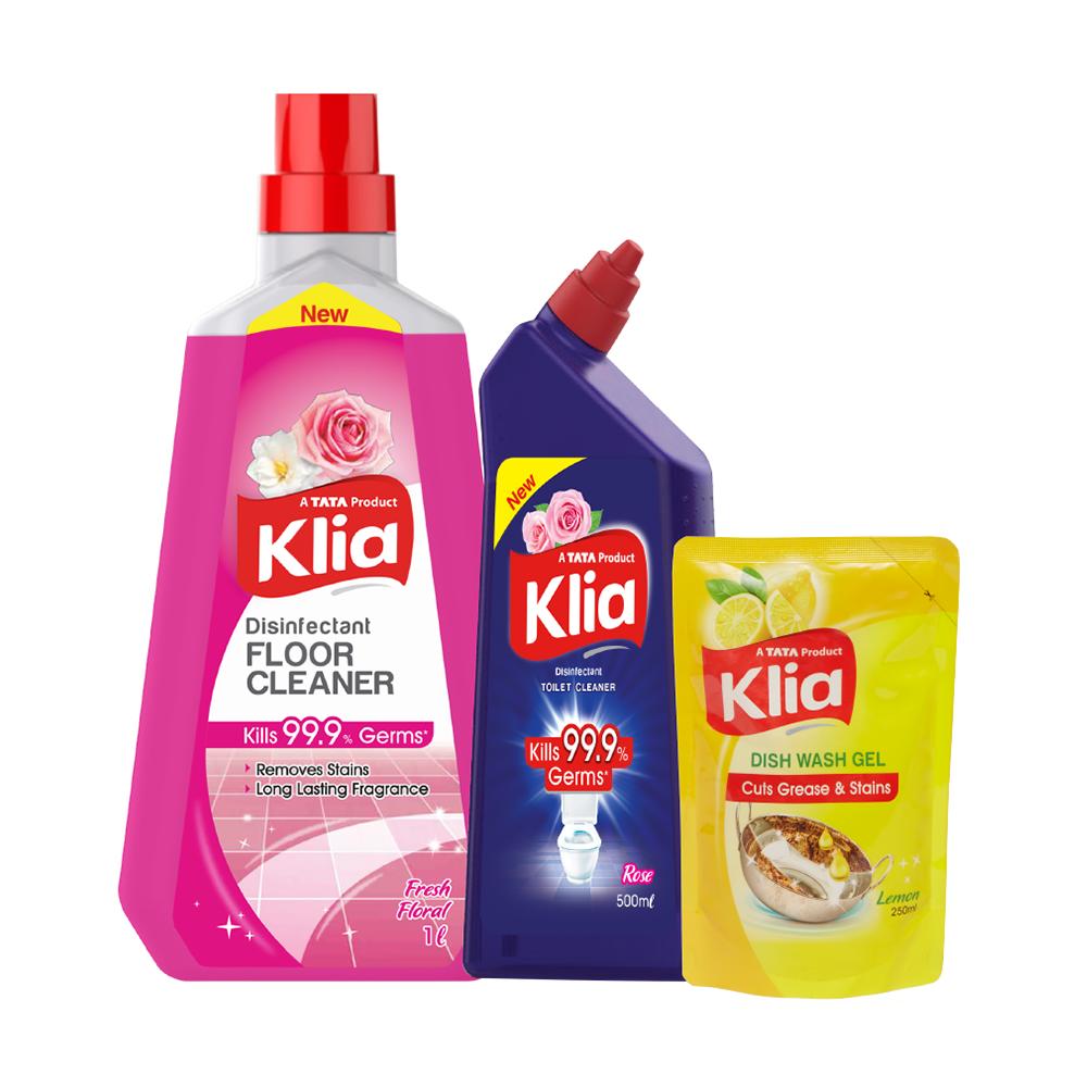 Klia Home Care Combi dfc 1ltr +tc perfumed 500ml + dishwash 250ml