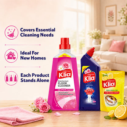 Klia Home Care Combi dfc 1ltr +tc perfumed 500ml + dishwash 250ml