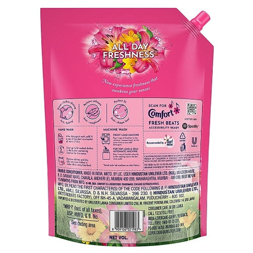 Comfort After Wash Lily Fresh Fabric Conditioner Pouch 2 ltr