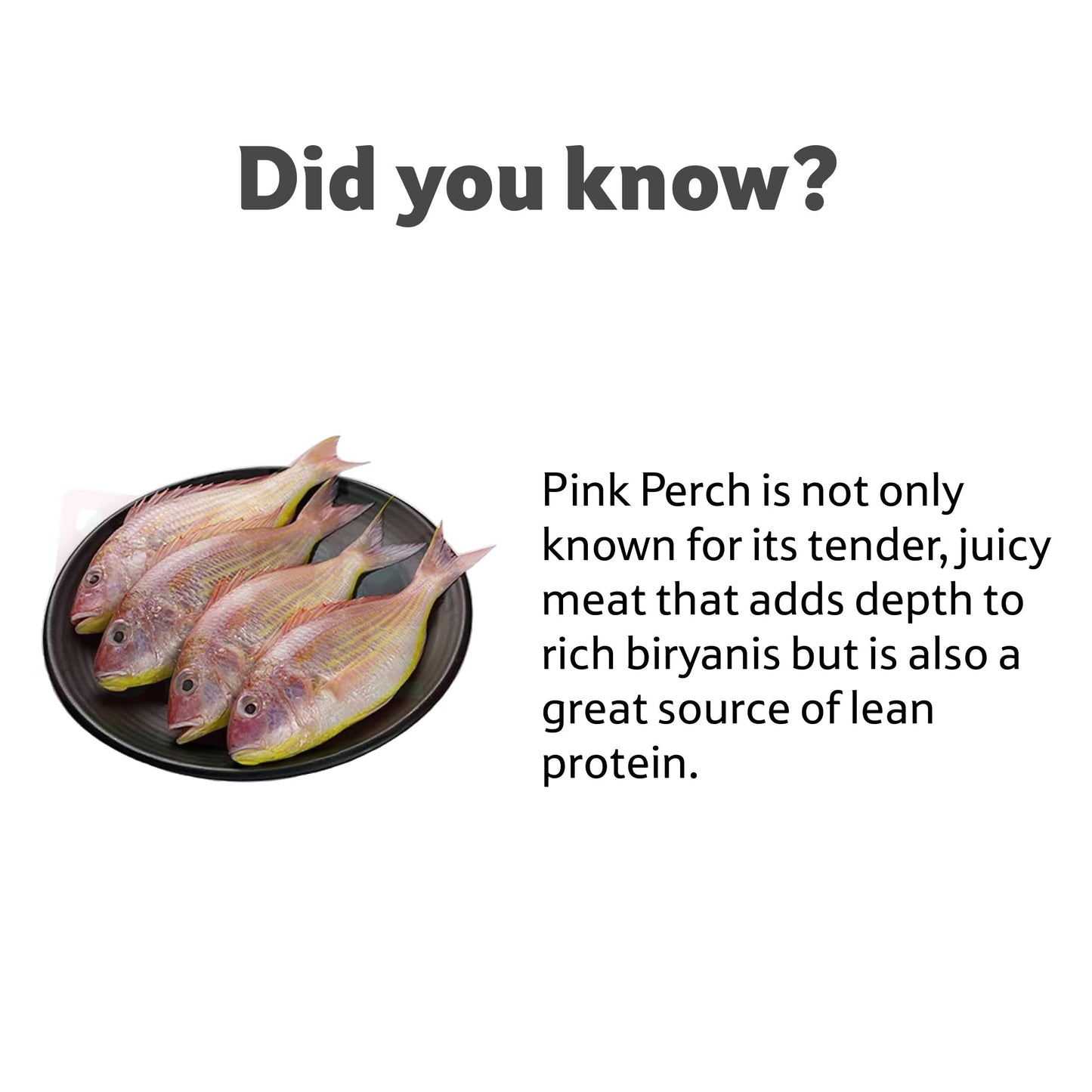 Sea Water Fresh Pink Perch Cleaned Gross, 750 g, Net 500 g