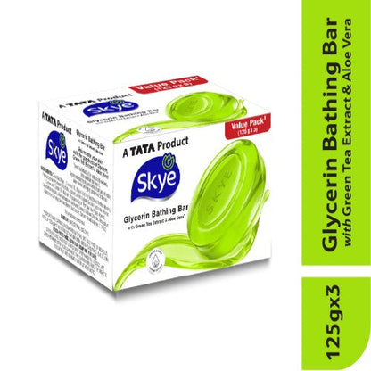 Skye Clear Splash Bathing Bar With Green Tea Extracts 125gx3