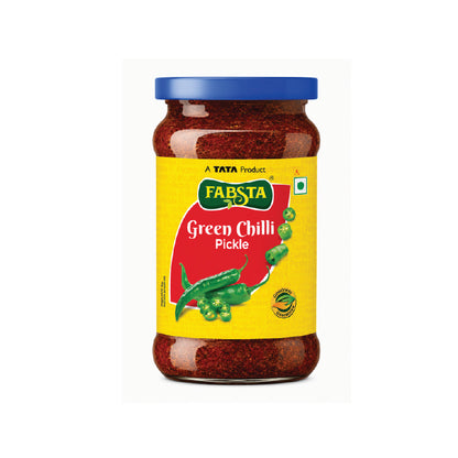 Fabsta Green Chilly Pickle Bottle, 300 g
