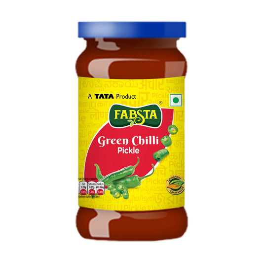 Fabsta Green Chilly Pickle Bottle 300 g