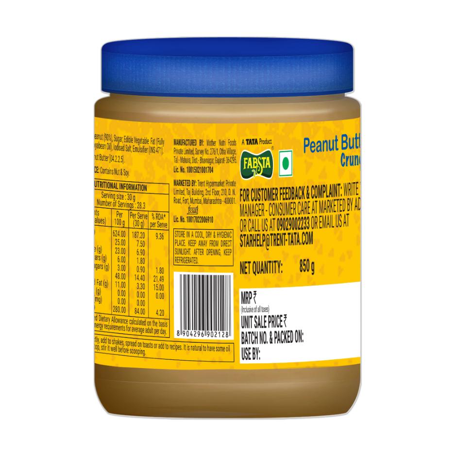 Fabsta Crunchy Peanut Butter, 850 g