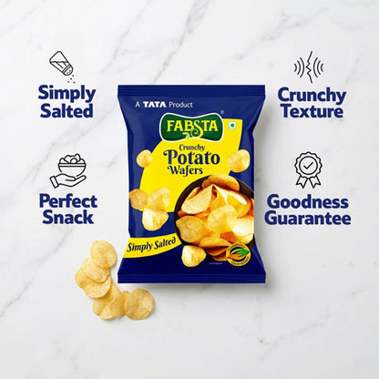 Fabsta Salted Potato Wafers, 150 g