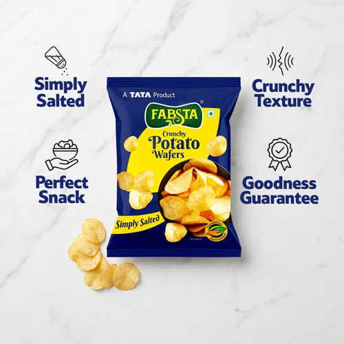 Fabsta Salted Potato Wafers, 150 g