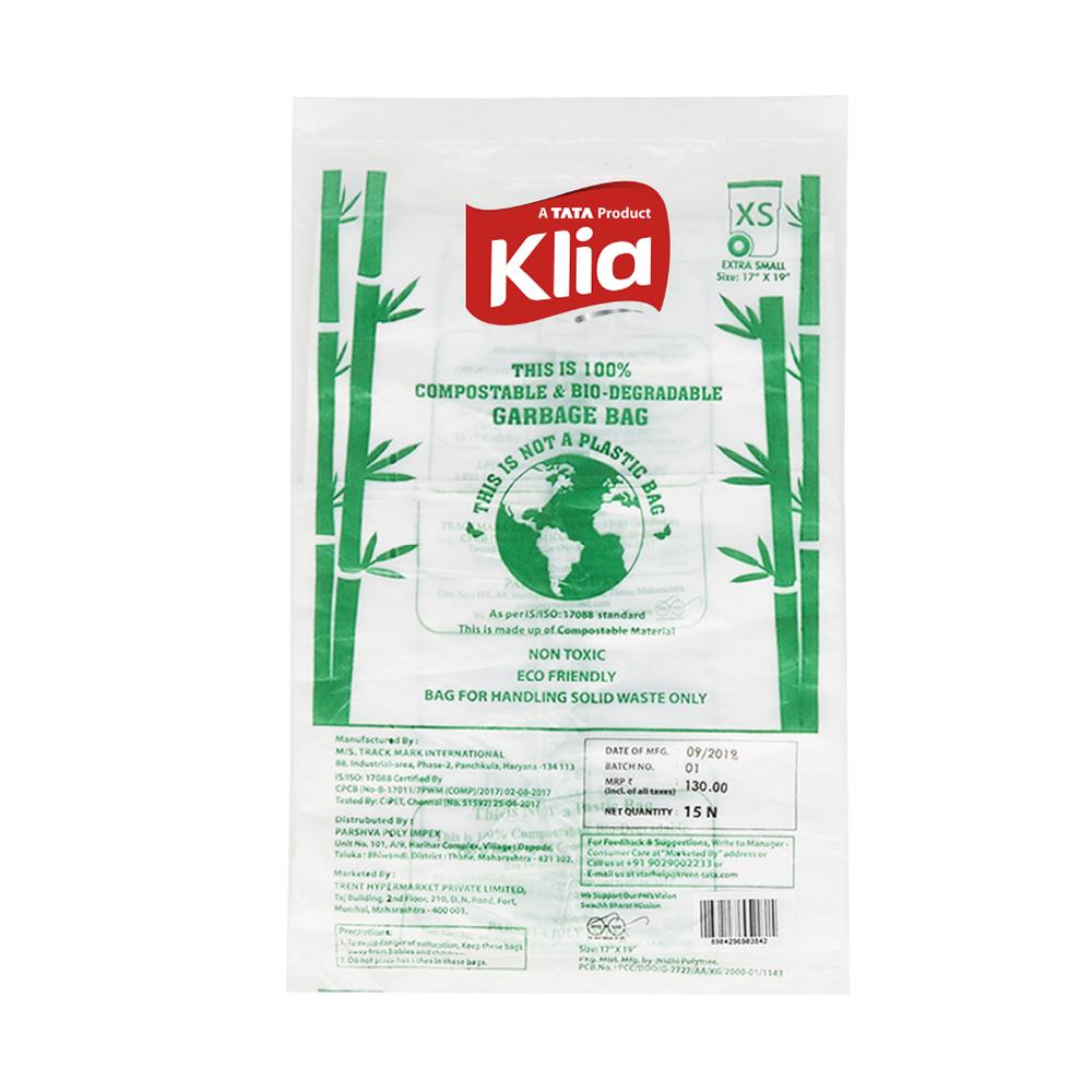 Klia Compostable Garbage Bag Extra Small