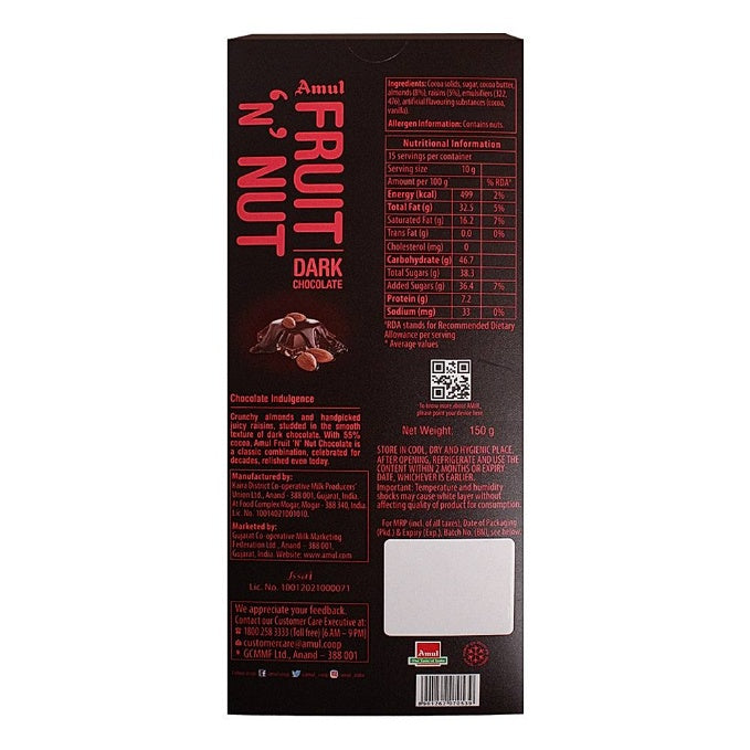 Amul Fruit & Nut Chocolate 150 g