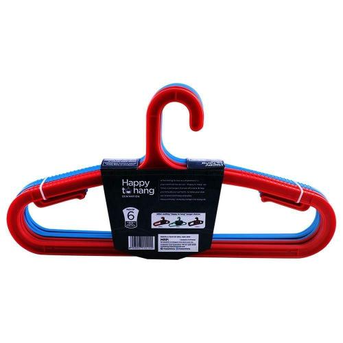 Happy to Hang Denimation Plastic Hanger pack of 6
