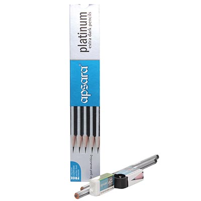 Apsara Platinum Extra Dark Pencils pack of 10