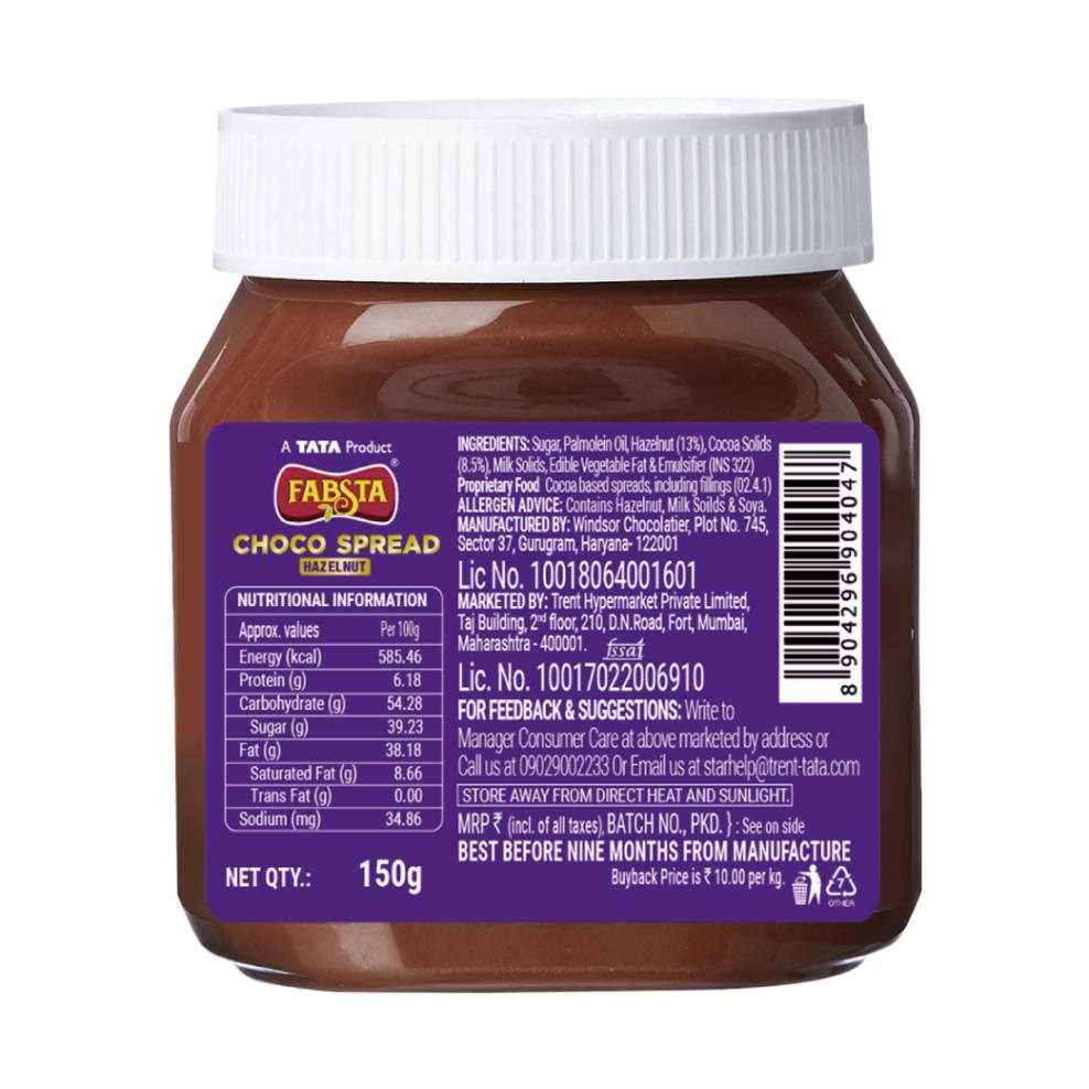 Fabsta Hazelnut Choco Spread, 150 g