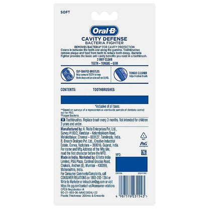 Oral B Soft Cavity Defance Brush pack of 6