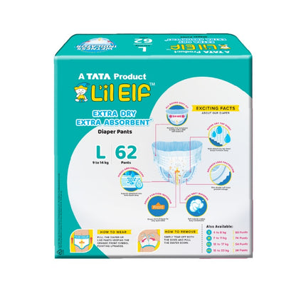 Tata Diaper Pants L, Pack of 62