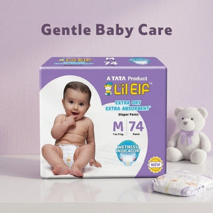 Tata Diaper Pants M, Pack of 74