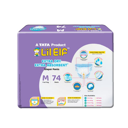 Tata Diaper Pants M, Pack of 74
