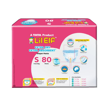 Tata Diaper Pants S, Pack of 80