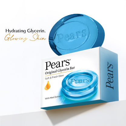 Pears Soft & Fresh Bathing Bar With 0.98 Pure Glycerine & Mint Extracts-For Fresh Glow 4x125 gm