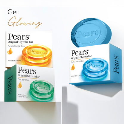 Pears Soft & Fresh Bathing Bar With 0.98 Pure Glycerine & Mint Extracts-For Fresh Glow 4x125 gm