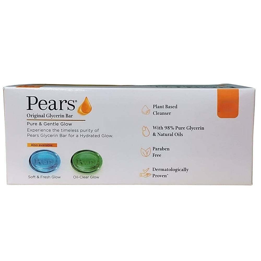 Pears Soft & Fresh Bathing Bar With 0.98 Pure Glycerine & Mint Extracts-For Fresh Glow 4x125 g