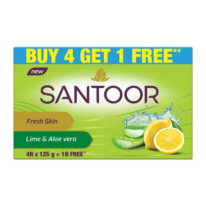 Santoor Aloe Fresh Soap Combi 4X125 Gm