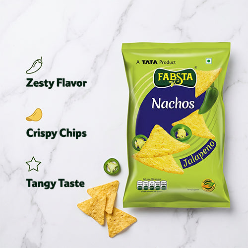 Fabsta Jalapeno Nachos, 130 g