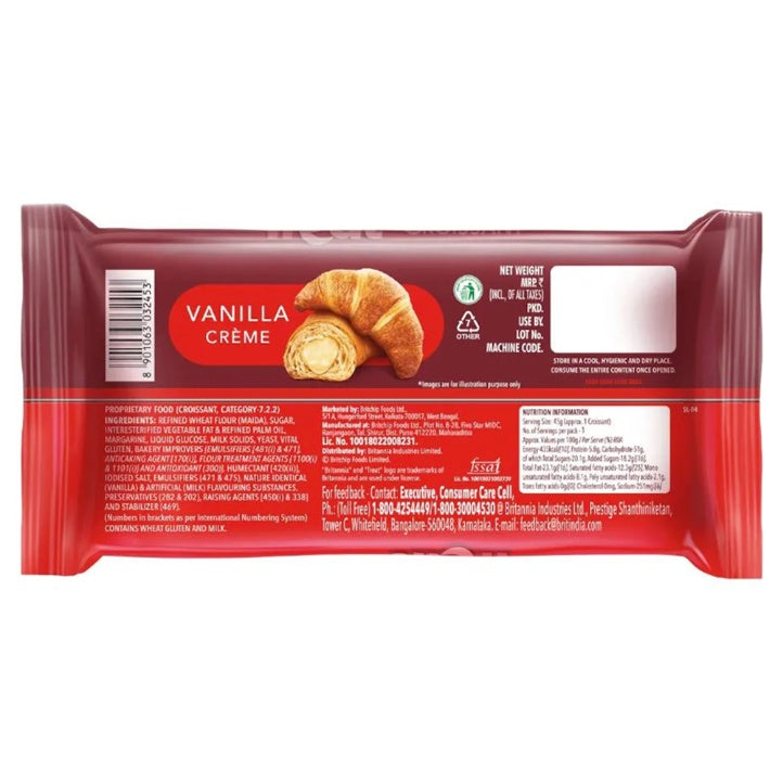 Britannia Treat Croissant Vanilla Cream 47 g