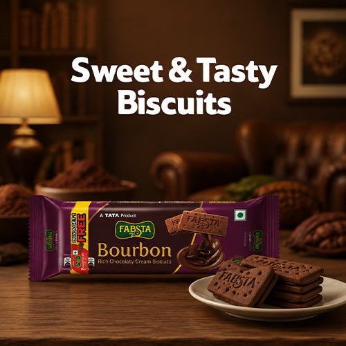 Fabsta Bourbon Cream Biscuits 120 g
