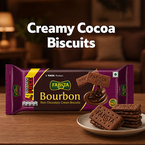 Fabsta Bourbon Cream Biscuits 600 g