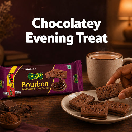 Fabsta Bourbon Cream Biscuits 600 g