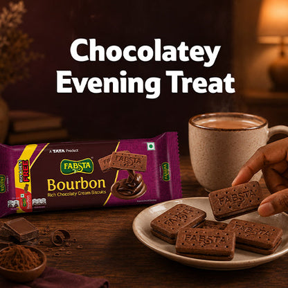 Fabsta Bourbon Cream Biscuit, 600 g