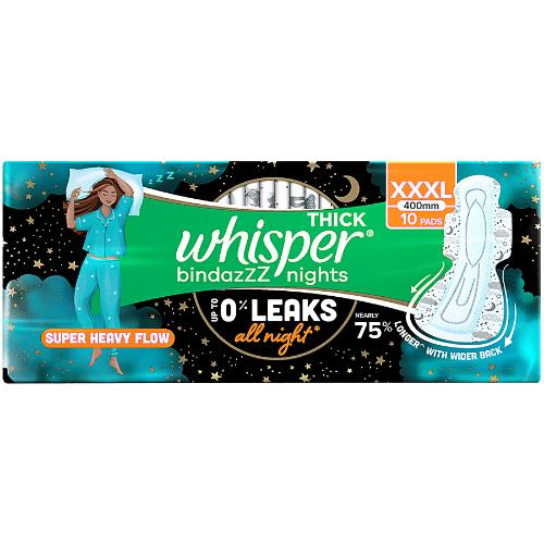 Whisper Ultra Nights Xxxl Wings pack of 10