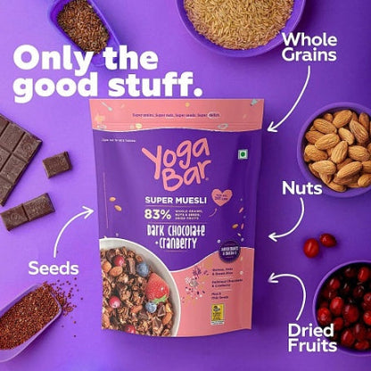 Yogabar Muesli Dark Choco Cranberry 400 g