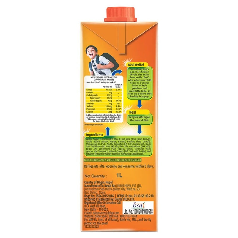 Real Masala Mixed Fruit Juice Tetrapak 1 ltr