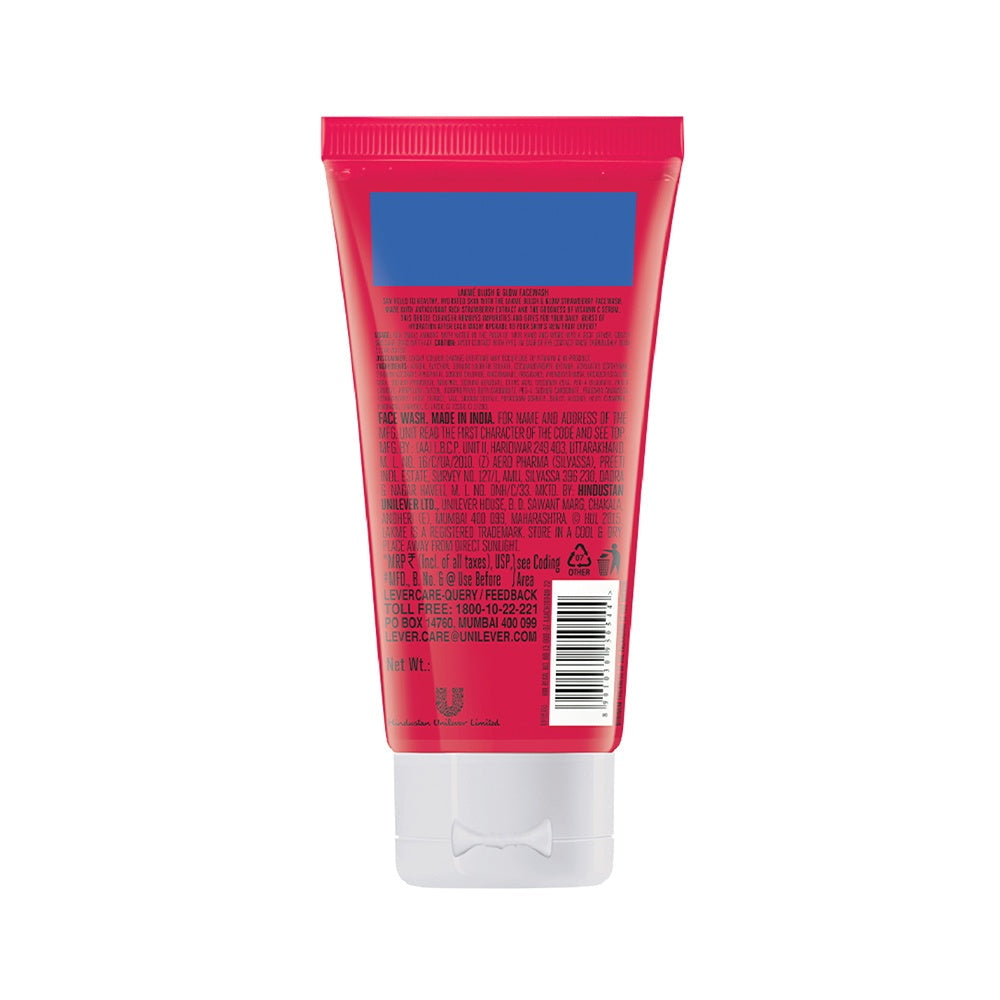Lakme Blush & Glow Strawberry Freshness Gel Face Wash With Strawberry Extracts 150 g