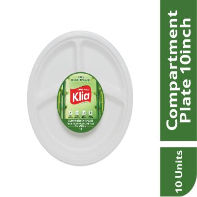 Klia 3 Compartment Plate pack of 10