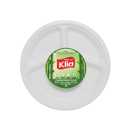 Klia 3 Compartment Plate pack of 10