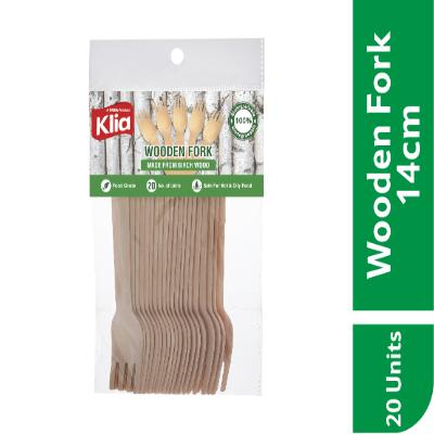 Klia Wodden Fork pack of 20