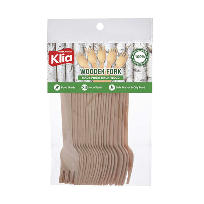 Klia Wodden Fork pack of 20