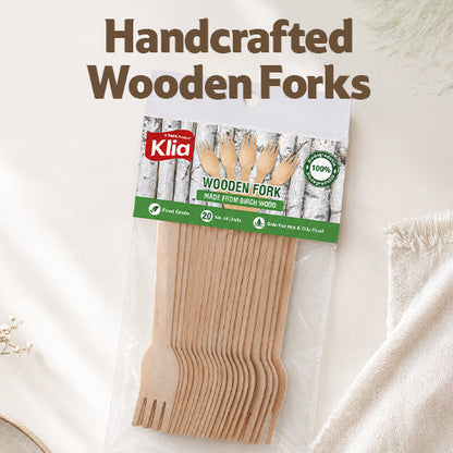 Klia Wodden Fork pack of 20
