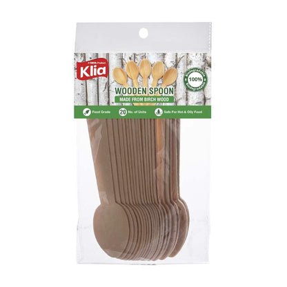 Klia Wodden Spoon pack of 20