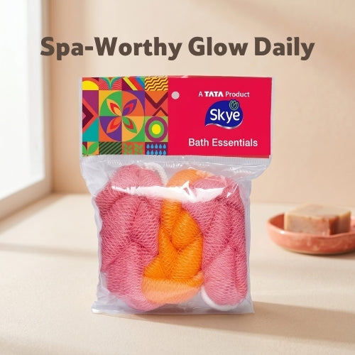 Skye Back Belt Loofah, Orange, 70 g