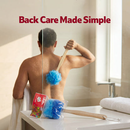 Skye Loofah With Handle, Blue, 40 g